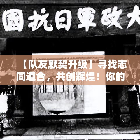 【队友默契升级】寻找志同道合，共创辉煌！你的团队是否存在高效的协作模式？点击了解如何打造完美协作伙伴！